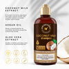 WOW Skin Science Nourishing Coconut Milk Shampoo - Hair Growth Shampoo - Coconut Oil Milk Shampoo - Curly Hair Shampoo & Wavy Hair Shampoo for Men & Women - Hydrating Shampoo No Sulfates No Parabens