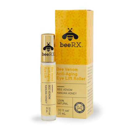 Bee Rx Anti-Aging Eye Lift Roller With Kanuka Honey - Instant Firming Eye Cream For Wrinkles, Fine Line Under Eye Serum