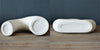 Carrot's Den Donut Vase, Set of 2 - Minimalist Nordic Style, White Ceramic Hollow Vase Decor | Table Centerpiece, Boho, Wedding, Living Room, Bookshelf, Office, Modern Home (Warm White)