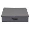 Household Essentials Gray Wreath Storage Box with Lid, 24 Inch