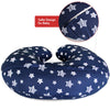 2 Pack Nursing Pillow Cover Grey and Navy for Infant, Snug Fits Boppy Nursing Pillows, Breastfeeding Nursing Pillow Slipcovers Super Soft, for Breastfeeding Moms, with Star Print