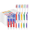 SLequipo 50 Pack Disposable Toothbrushes with Toothpaste Individually Wrapped, 10g Travel Toothpaste Single Use Manual Toothbrush Kit for Adults Guests Travel Hotel Nursing (50 pcs,5 Colors)