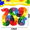 LOVESTOWN Alphabet Jigsaw Puzzle, Building Blocks Animal Wooden Puzzle, Wooden Snake Letters Numbers Block Toys for Kids Birthday Gifts