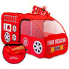 Kiddey Fire Truck Play Tent for Kids - Firetruck Tents with Sirens and Fireman Sound Button for Girls, Boys, & Toddlers Gifts - Red Fire Engine Pop Up Playhouse for Toddler - Indoor & Outdoor