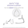 ResMed AirFit F20 Cushion - Full Face Mask Cushion Replacement -Covers Nose and Mouth - Large
