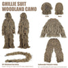 Sibosen 5 in 1 Ghillie Suit for Men/Kids, 3D Camouflage Camo Ghilly Suits for Hunting, Halloween Costumes