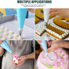 Piping Bags and Tips Set, 2 x 12 Inch Reusable Piping Bags, 100 Disposable Pastry Bags, 2 Couplers, 12 Frosting Tips, 2 Bag Ties & 3 Cake Scrapers - Complete Cake Icing Kit