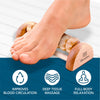 TheraFlow Multifunctional Foot Massager - Relieve Tension for Plantar Fasciitis and Aching Feet - Gain Myofascial Release Through Acupressure - Wood Therapy Massage Tools, Small