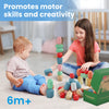 EVERSMART 36 Pcs Wooden Stacking Blocks - Montessori Toys for 1 2 3 4 5 6 Year Old Toddlers and Kids, XL Rocks, No Choking Hazard - Sensory STEM Building Stones, Girl or Boy Birthday Gifts