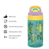 Zak Designs 17.5 oz Riverside Bluey Kids Water Bottle with Straw and Built in Carrying Loop Made of Durable Plastic, Leak-Proof Design for Travel, 2PK Set
