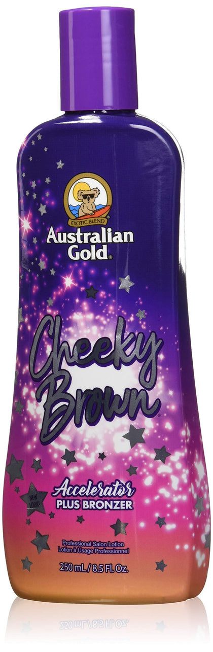 Australian Gold, CHEEKY BROWN Accelerator Dark Natural Bronzers, Tanning Bed Lotion 8.5 oz