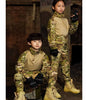 HARGLESMAN Kid's Tactical Military Suits Long Sleeve Amry BDU Set Uniforms Airsoft Fitting Combat Camouflag Shirt and Pants Paintball Apparel Gear Hunting Clothing Camo 10 Years