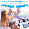 Bluetooth Marine Boat Radio Receiver: Waterproof Marine Gauge Stereo System - HD LCD Display AM FM Tuner MP3 AUX-in USB Built-in EQ