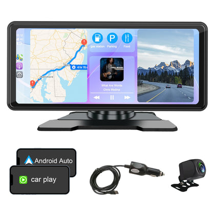 Portable Wireless Apple Carplay Car Stereo Dash Cam Wireless Android Auto?9.3 HD Touch Screen Car Play Screen/Backup Camera/Bluetooth Car Audio Receivers