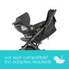 Summer Infant 3Dpac CS Compact Stroller, Black - Car Seat Adaptable Baby Lightweight Stroller with Convenient One-Hand Fold, Reclining Seat and Extra-Large Canopy