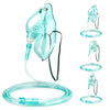 3 Pack Oxygen Mask for Face Adult with 6.6' Tube & Adjustable Elastic Strap - Size S+M+L