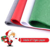 FEPITO 100 Sheets Christmas Tissue Paper Gift Wrapping Paper Red Green Grey and White Tissue Paper for Xmas Gift Wrapping, Crafts(14 x 20 Inch)
