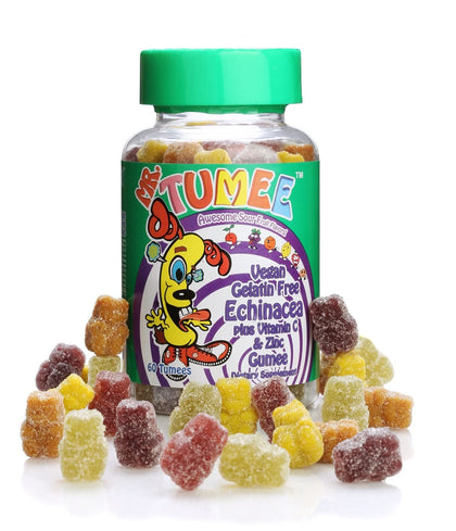 Mr. Tumee Echinacea + Vitamin C & Zinc Gumee, Strawberry/Lemon/Orange/Grape/Cherry/Grapefruit, 60 Count