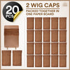 Teenitor Wig Cap, 20 Pack Brown Stocking Cap Stretchy Nylon Wig Caps, Skin Tone Stocking Cap Wig Caps Application for Women Men-Brown
