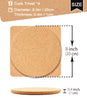 Cork Trivet, High Density Fine Particle Thick Cork Trivets for Hot Dishes, 8 Inch Heat Resistant Cork Coaster, Cork Placemats Cork Hot Pads for Hot Pots and Pans, 4 Pcs