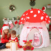 ENCHEAR Kid Play Tent Pop Up Tent Indoor Outdoor Large Space Playhouse for Boys and Girls Foldable Unique Mushroom Tent Patented(43in*57in, Red Mushroom)