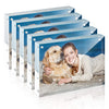 Acrylic Picture Frame, TWING 5 x 7 Inch 5 Pack Acrylic Photo Frame Horizontal Magnet Double Sided Acrylic Frames Set with Microfiber Cloth,12 + 12MM Thickness Clear Picture Frame Desktop Display Gift Ideal