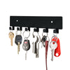 GTK Key Holder for Wall, Key Hooks with 6 Hooks, Wall Mounted Key Holder for Hallway, Self Adhesive Key Rack(Black)