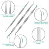 3-Pack Ingrown Toenail File and Lifters, Professional Surgical Stainless Steel Ingrown Toenail Tool- Safe Nail Cleaning Treatment Pedicure Tools Kit Under Sidewall Cleaner Pain Relief Accessories