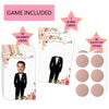 MORDUN Floral Bridal Shower Games - Who Has The Groom Scratch Off Celebrity Cards Tickets for 48 Guests - Funny Bachelorette Party Games Ideas - Rose Gold White