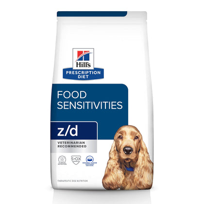 Hill's Prescription Diet z/d Skin/Food Sensitivities Dry Dog Food, Veterinary Diet, 8 lb. Bag