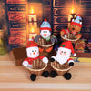 Christmas Candy Storage Basket Santa Claus Reindeer Snowman Candy Basket Christmas Decoration Candy Bowl Dish Christmas Sugar Container for Kid Holiday Table Desk Decor Gift (Small, A)