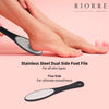 Riorre Professional Foot Scrubber for Hard Skin - Pack 3 Pedicure Foot File, Foot Scraper & Callus Remover for Feet Leaving Soft & Smooth Heels