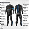 Synergy Endorphin Men's Full Sleeve Triathlon Wetsuit (Black/Blue, L1)