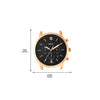 Fossil Men's Neutra Quartz Stainless Steel and Leather Chronograph Watch, Color: Rose Gold, Black (Model: FS5381)
