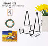 Birity 32 pcs 4.5in Plate Stands for Display,Metal Plate Holders Display Stands Can Be Used for Picture Stand,Book Stands for Display,Plate Display Stands,Easel,Photo Frame Stands,Desktop Stand