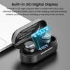 TOZO Tonal Dots (T12) Wireless Earbuds Bluetooth 5.3 Headphones Built-in ENC Noise Cancelling Mic, 55 Hrs Playtime App Customize EQ IPX8 Waterproof LED Digital Display Premium Sound Headset Black