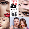 Go Ho 2PCS Waterproof Liquid Eyeliner Stamps,Black&Red Eyeliner Heart Stamp Eyeliner for Valentine's Day Makeup,Double-side Long-lasting Winged Eyeliner Stamp,Smudge-Proof Eye Liner