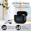 Wireless Earbuds Bluetooth Headphones 60H Playtime Ear Buds with LED Power Display Charging Case Earphones in-Ear Earbud with Microphone for Android Cell Phone Gaming Computer Laptop Sport Black
