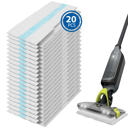 Aoydr 20 Pcs Disposable Mop Pads Compatible with Shark Vacmop VM252 VM250 VM200 VM190 Mop Pad Refills for Shark VM252