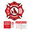 Pet Alert Static Clings, Key Tags, Wallet wards - FIRE Safety Alert and Rescue (10 Pack) - Save Your Pets encase of Emergency or Danger Pets in Home for Windows, Doors Sign (10 Pack - Fireman)