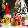 BWFY Christmas Gnomes Decorations 2-Pack Handmade Swedish Tomte Plush Gnomes Scandinavian Santa Elf Christmas Table Tiered Tray Ornament Nordic Nisse Gnome Festive Christmas Decor Gifts