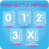 MAM Bottle Nipples Fast Flow Nipple Level 3, for 4+ Months, SkinSoft Silicone Nipples for Baby Bottles, Fits All MAM Bottles, 4 Pack