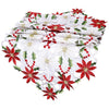OurWarm 15 x 70 Inch Christmas Table Runner Embroidered Table Runner Red Table Linens for Christmas Decorations