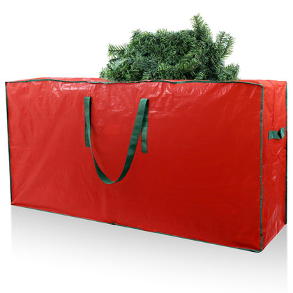TREE STORAGE BAG Christmas Tree Storage Bag Fits Up to 7.5 Ft Tall Disassembled Tree 45 X 15 X 20 INCH Holiday Tree Storages Waterproof Material Protects Dust Christmas Container Handles Sleek Zipper