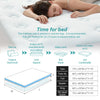 Hansleep Memory Foam Mattress Topper Queen, Cooling Gel Queen Mattress Topper with Deep Pocket, Breathable Mattress Pad Cover for Queen Size Bed, 60x80 Inches?White