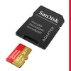 SanDisk 512GB Extreme microSDXC UHS-I Memory Card with Adapter - Up to 190MB/s, C10, U3, V30, 4K, 5K, A2, Micro SD Card - SDSQXAV-512G-GN6MA