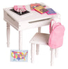 Playtime by Eimmie 18 Inch Doll Furniture ((Desk & Chair with Classroom Accessories)