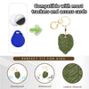 Leather Keychain Holder Case Compatible with Apple AirTag, Cute Protective Air Tag Cover with Keychain Ring, Anti-Scratch Finder GPS Tracker Case for Wallet Keys(Small Leaves)