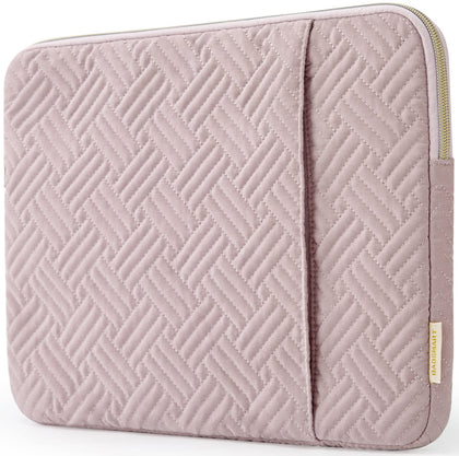 BAGSMART Laptop Sleeve Bag Compatible with MacBook Air/Pro, 13-13.3 inch Notebook, Compatible with MacBook Pro 14 Inch, MacBook Air M2 Sleeve 13 Inch, Repellent Protective Case with Pocket, Pink