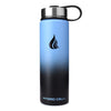 HYDRO CELL Stainless Steel Insulated Water Bottle with Straw - For Cold & Hot Drinks - Metal Vacuum Flask with Screw Cap and Modern Leakproof Sport Thermos for Kids & Adults (Blue/Black 24oz)